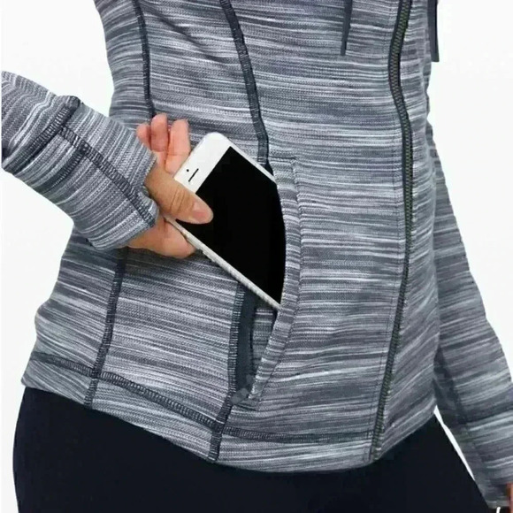 Lululemon Hooded Define Jacket *Nulu Space Dye Heathered Nocturnal Teal Sz8 EUC - Picture 4 of 9